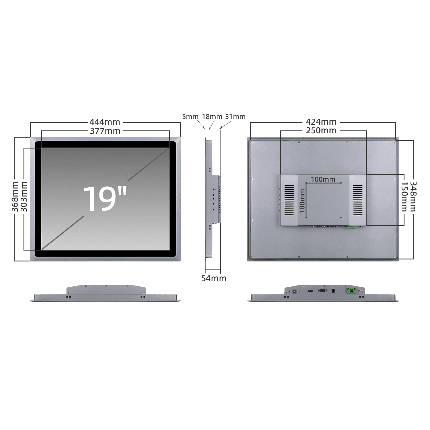 touch screen industrial monitor